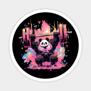 panda at gym Magnet